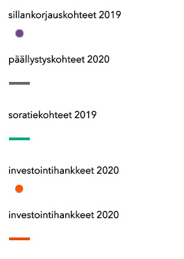 tietyöt 2020 kartta Tietyot 2019 Kartalla Vaylavirasto tietyöt 2020 kartta