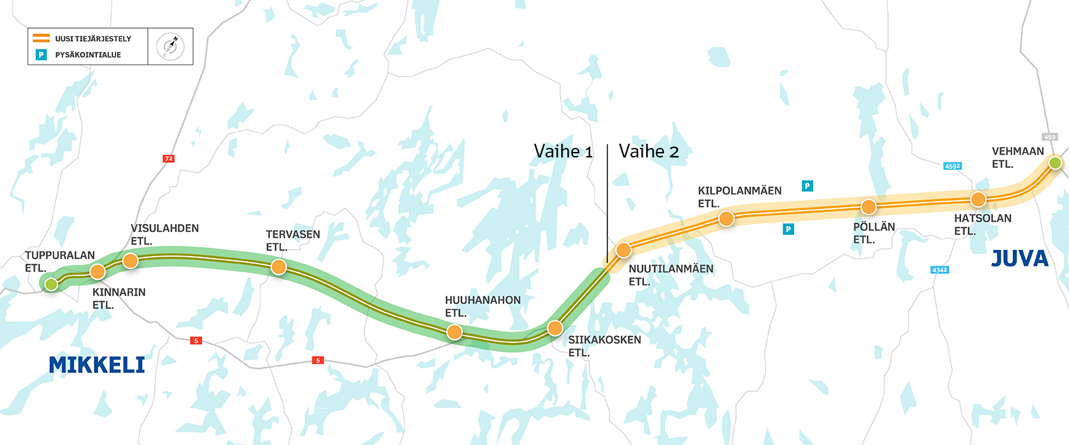 mikkeli juva tiesuunnitelma kartta Kartat Ja Kuvat Vaylavirasto mikkeli juva tiesuunnitelma kartta