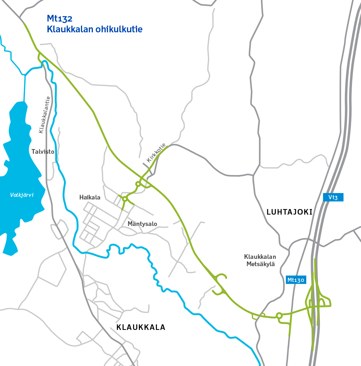klaukkalan ohikulkutie kartta Mt 132 Klaukkalan Ohikulkutie Vaylavirasto klaukkalan ohikulkutie kartta
