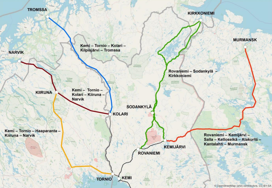 kirkkoniemi kartta Selvitys Jäämeren rautatiestä valmistunut: Kirkkoniemen linjaus 