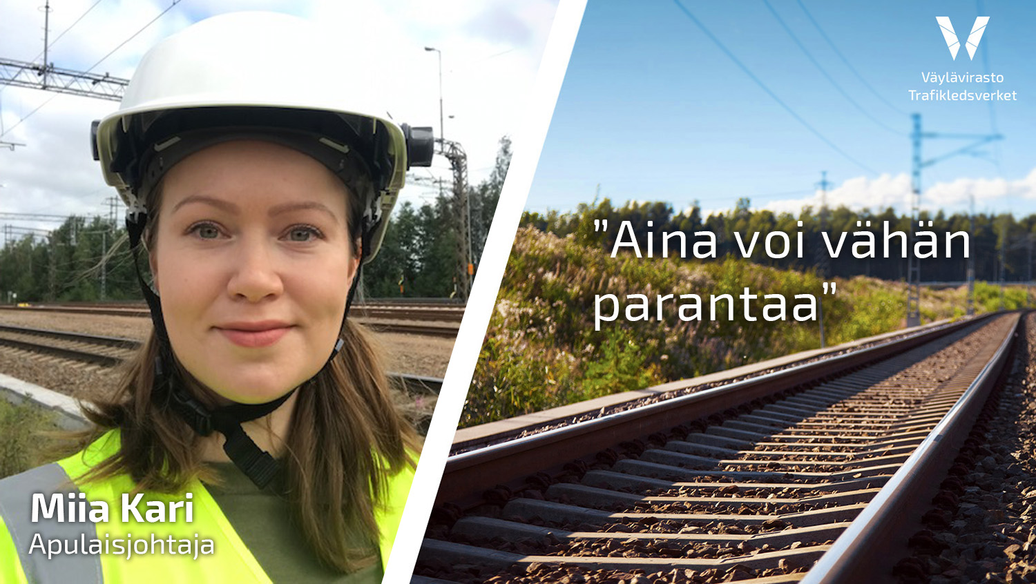 Miia Karin kuva ja hänen mottonsa: Aina voi vähän parantaa.