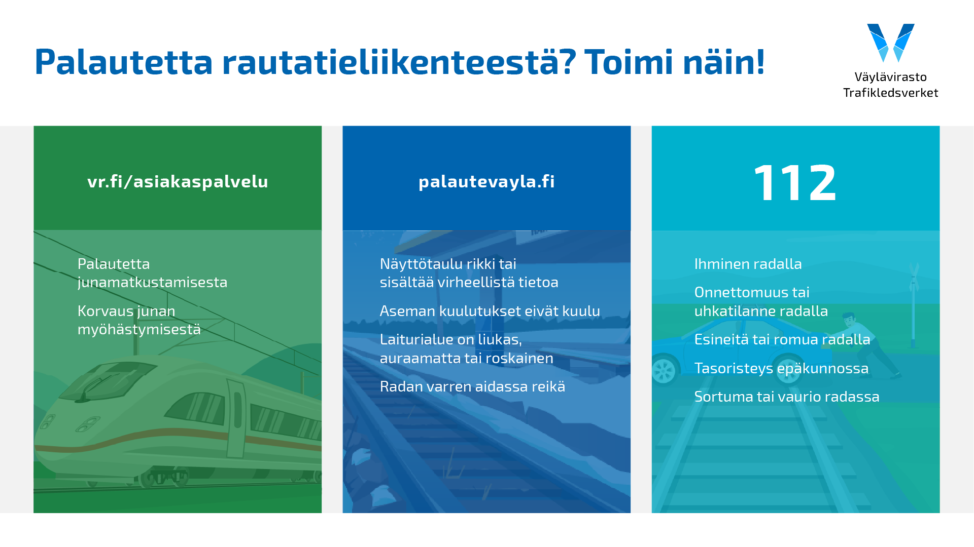 Palautetta rautatieliikenteestä? Toimi Näin!