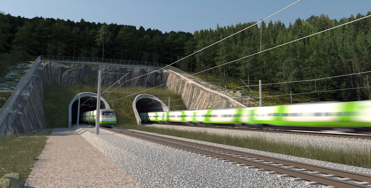 Concept picture of Espoo Salo railway line.