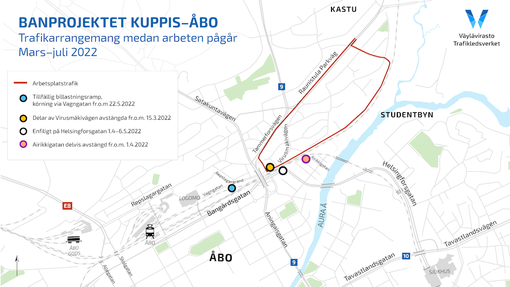 Karta av trafikarragemang