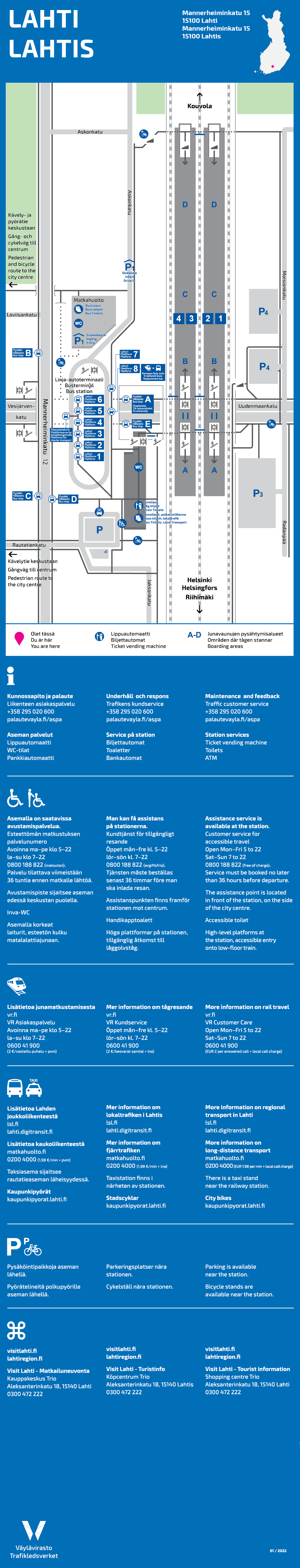 Rautatieasemien lähialuekartat - Väylävirasto