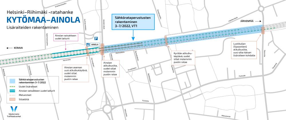 Helsinki–Riihimäki-ratahankkeen rakentaminen jatkuu Tuusulassa,  Järvenpäässä ja Tikkurilassa - Väylävirasto