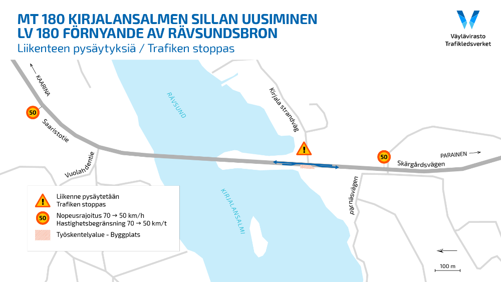 Rävsundsbron, arbetsområdet