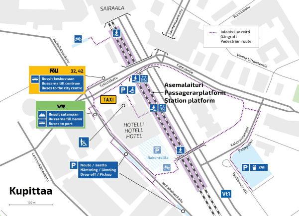 Kupittaa-Turku-ratahanke: Helsinki-Turku-Helsinki-junaliikenne pysähtyy  Kupittaan asemalle  alkaen – ohjeita matkustajille - Väylävirasto