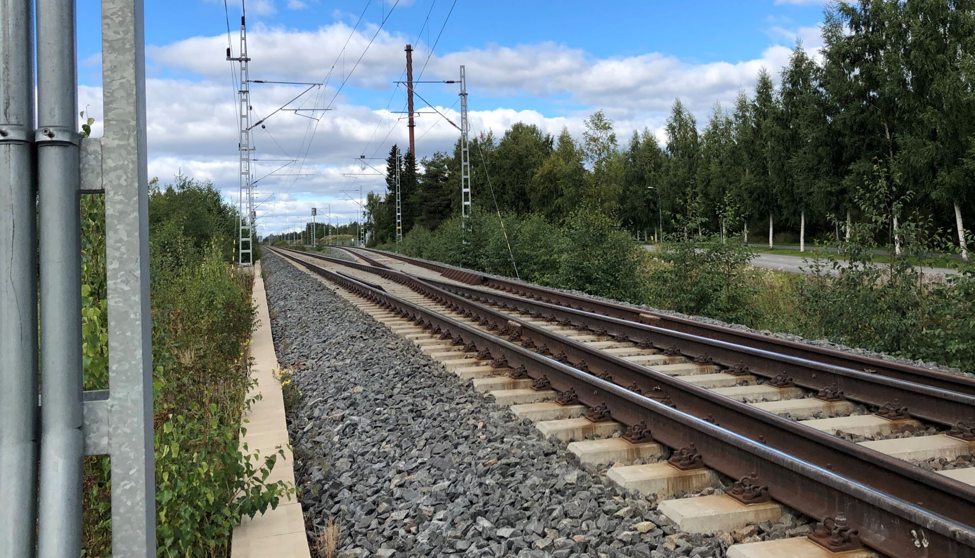 Näkymä Liminka-Oulu rataosuudelta