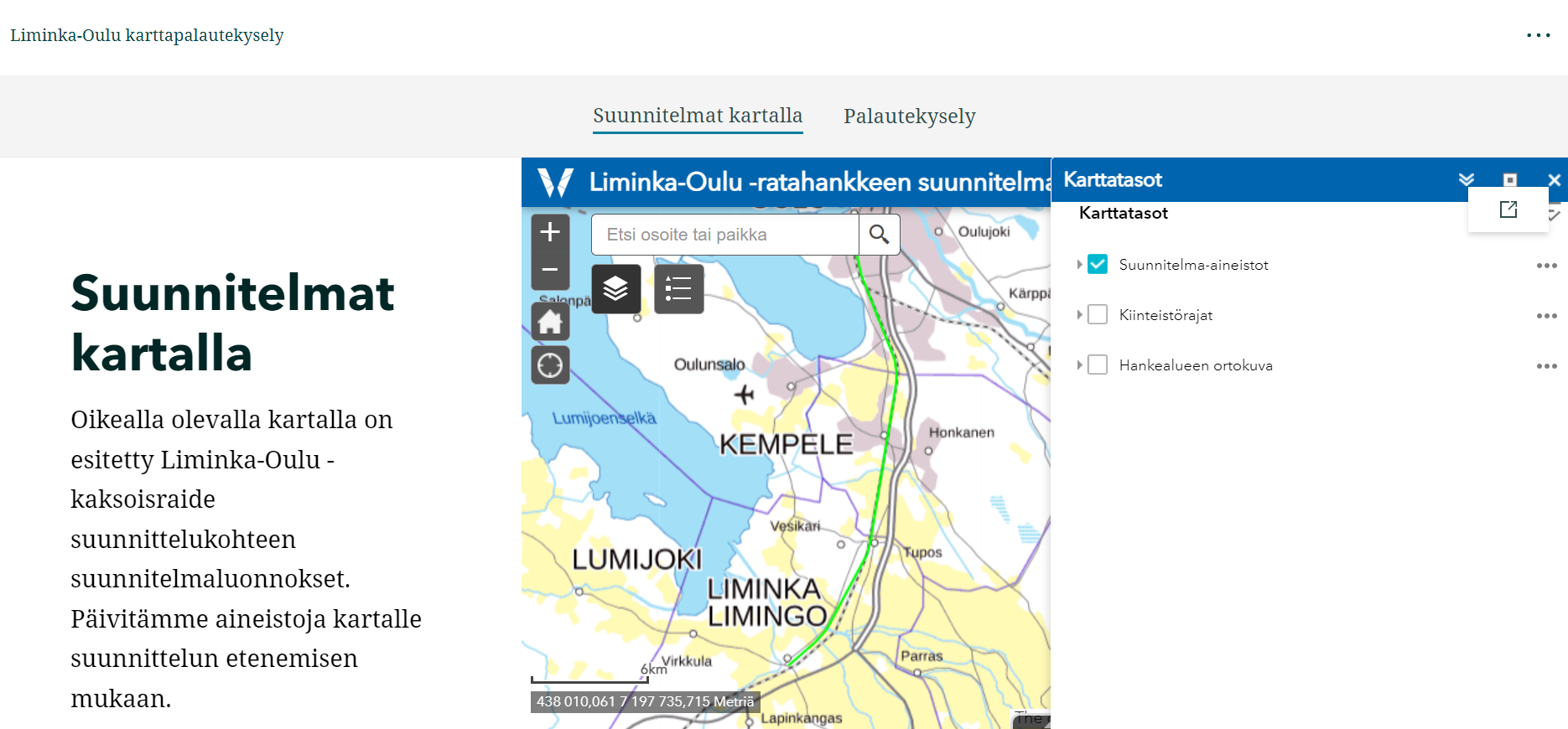 Liminka-Oulu kaksoisraide ratasuunnitelma - Väylävirasto
