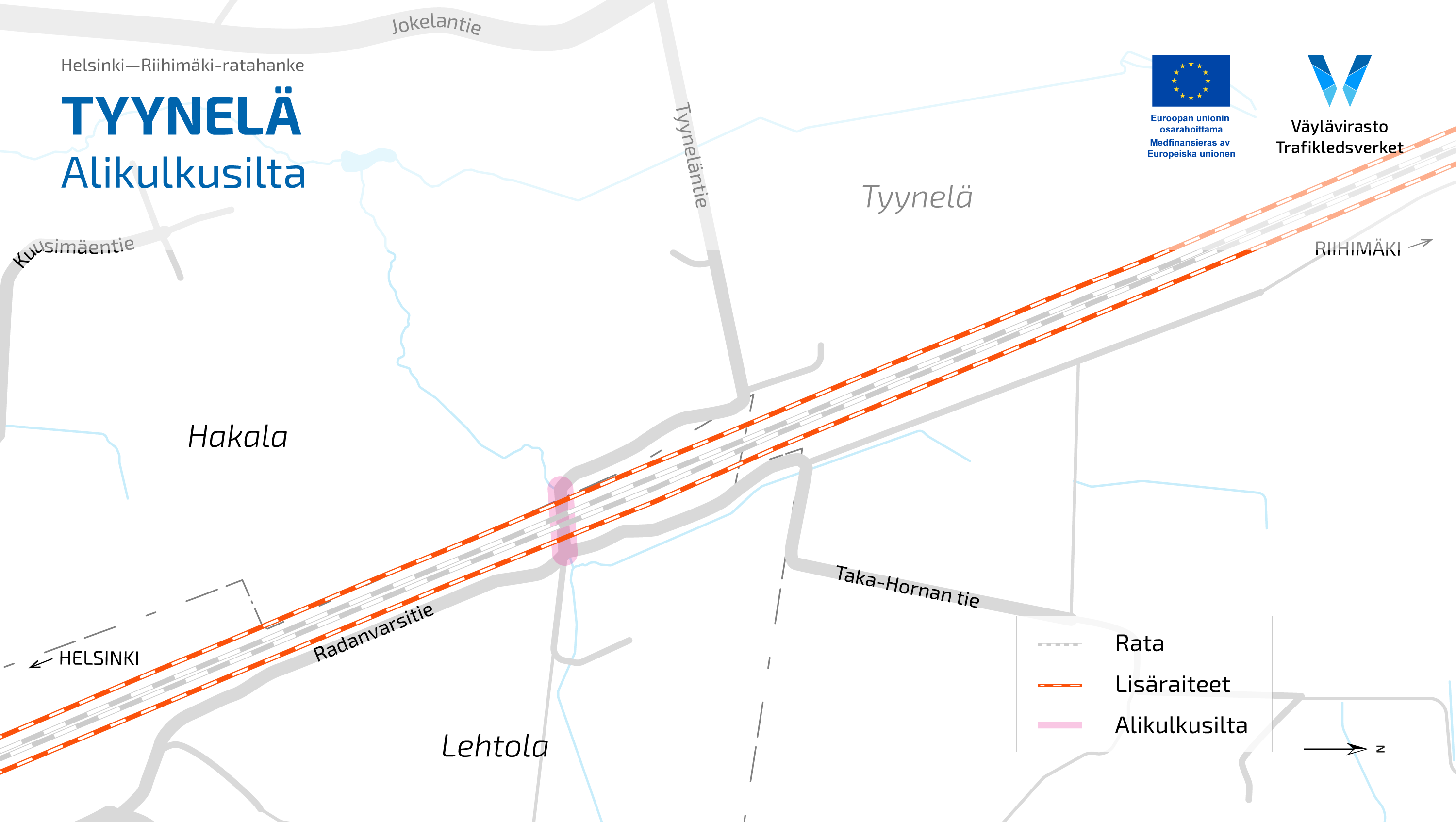 Rakentamissuunnitelmassa täsmennetään Tyynelän alikulun sijainti