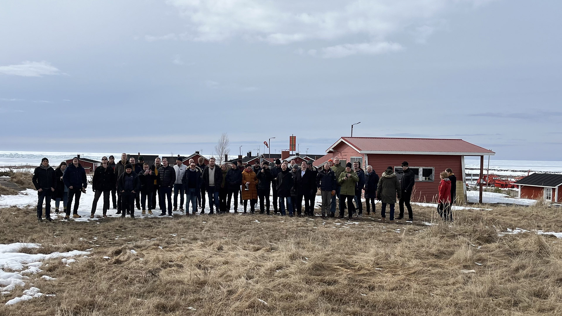 NFO Symposium 2024 participants visiting on lighthouse island Hailuoto, Finland in the end of April 2024.
