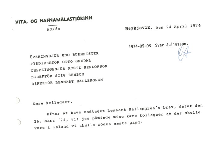 One of the first correspondence (exchange of letters) sent in April 1974 for organizing the first NFO meeting.