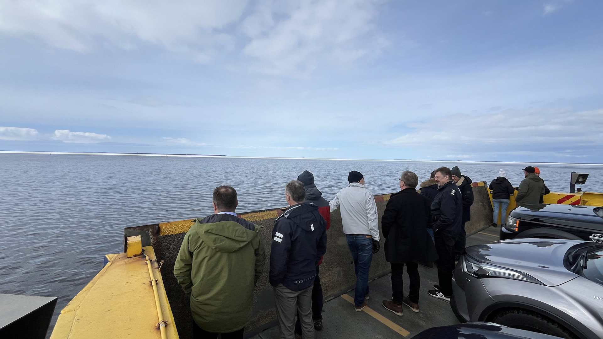 People on a ferry.