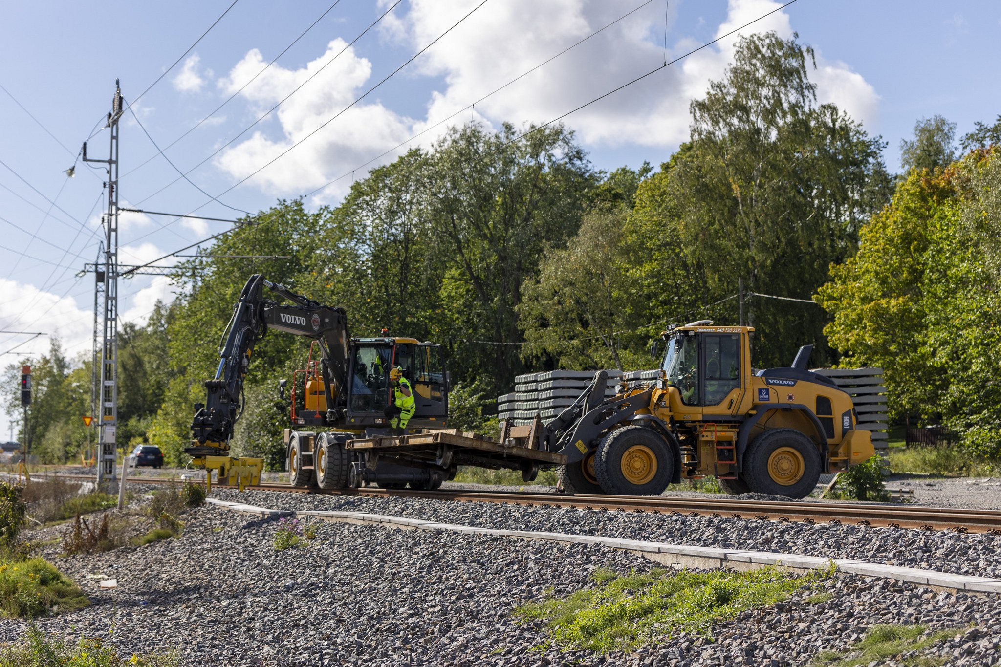 Construction of Kupittaa-Turku double track.