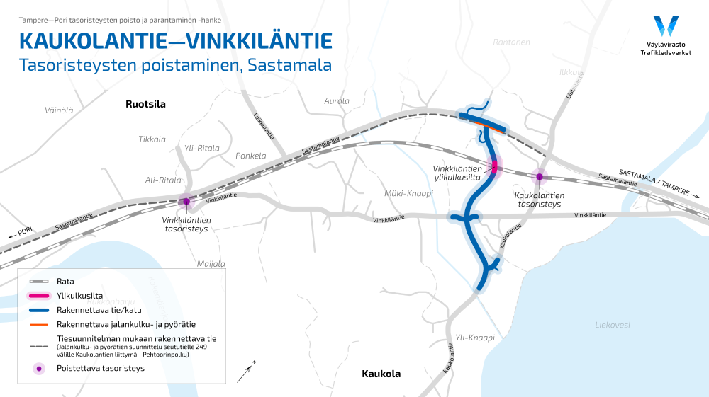 Karttakuva Kaukolantie-Vinkkiläntie kohteesta