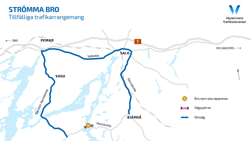 Strömma bro (Tillfälliga trafikarrangemang).