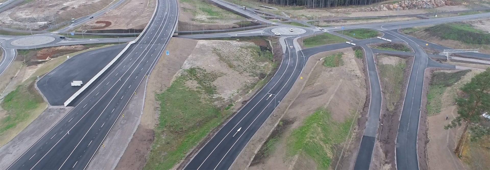 Ilmakuva vt 9 tiestä Lotteisen ja Jännevirran välillä.