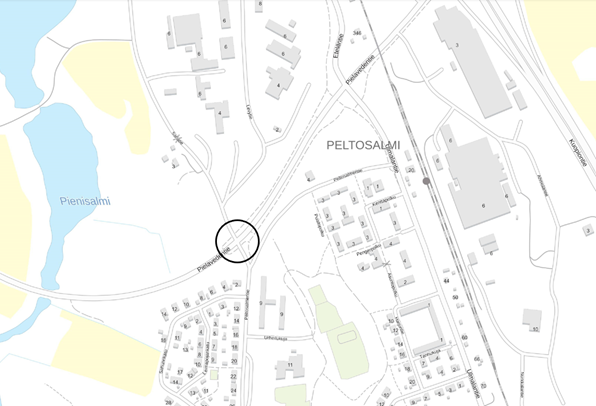 Kuva 1. Suunnittelukohteen sijainti (Taustakartta © Maanmittauslaitos 2025).