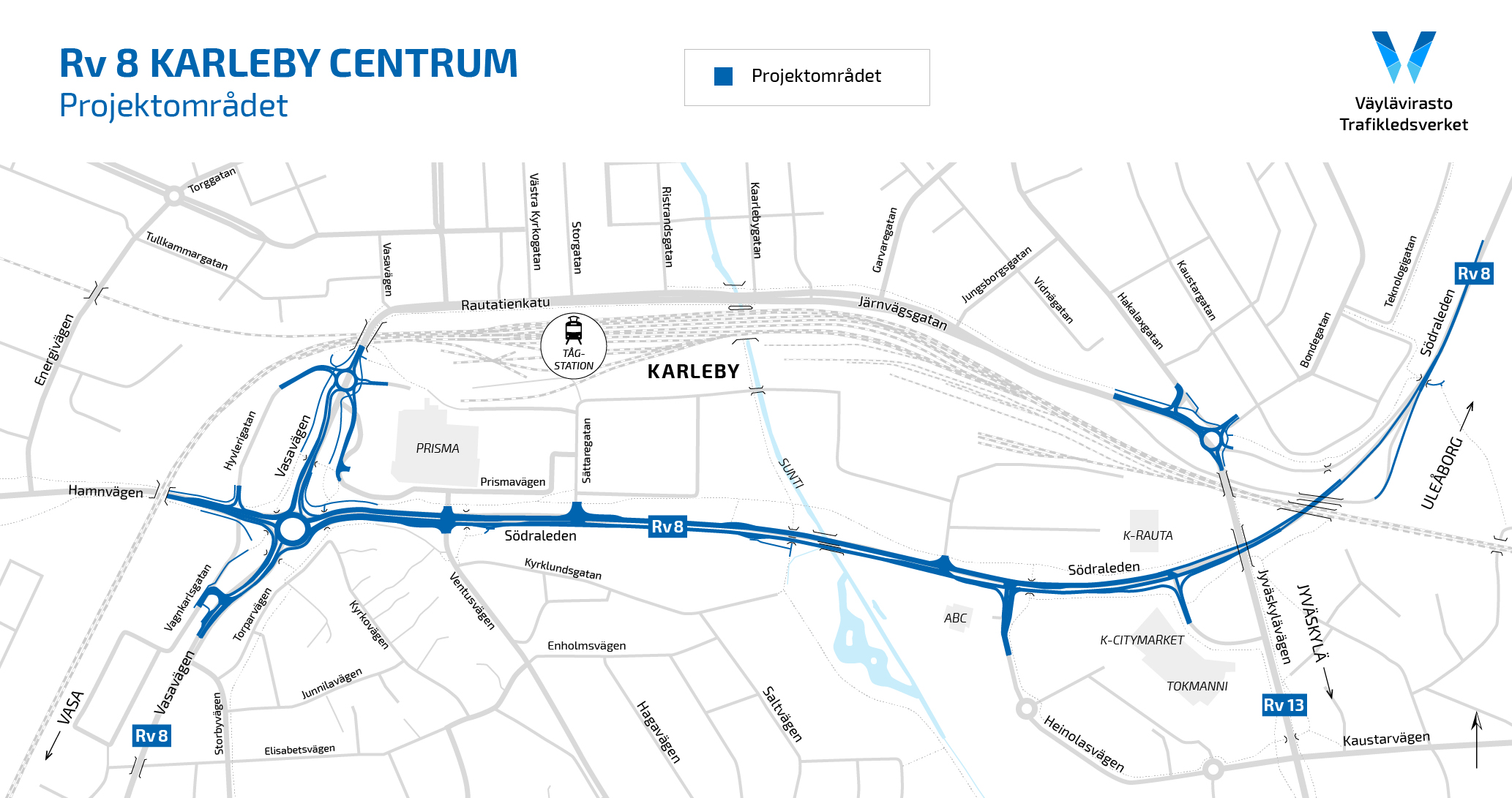 Karta över projektområdet.