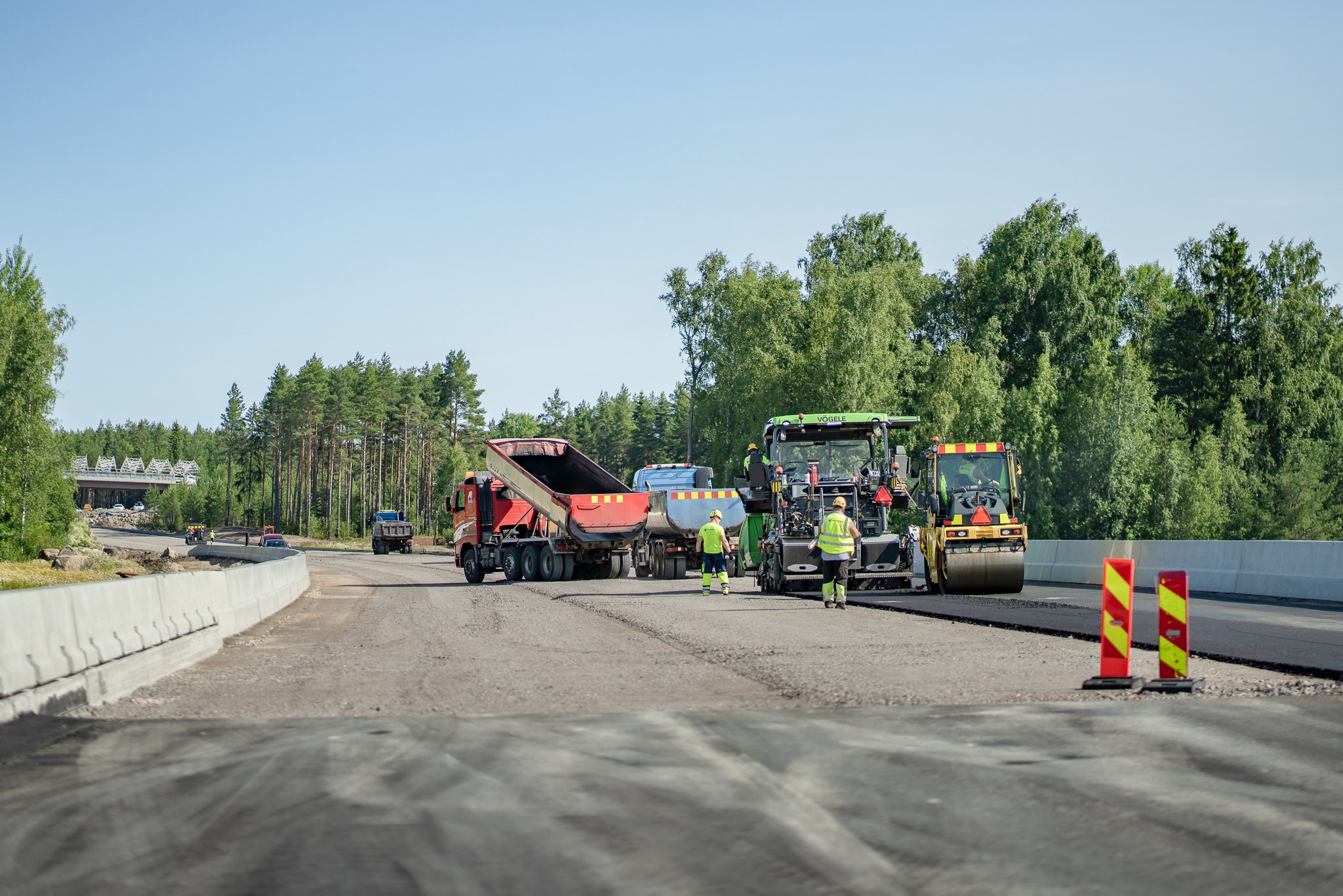 Tietyömaa kesällä.