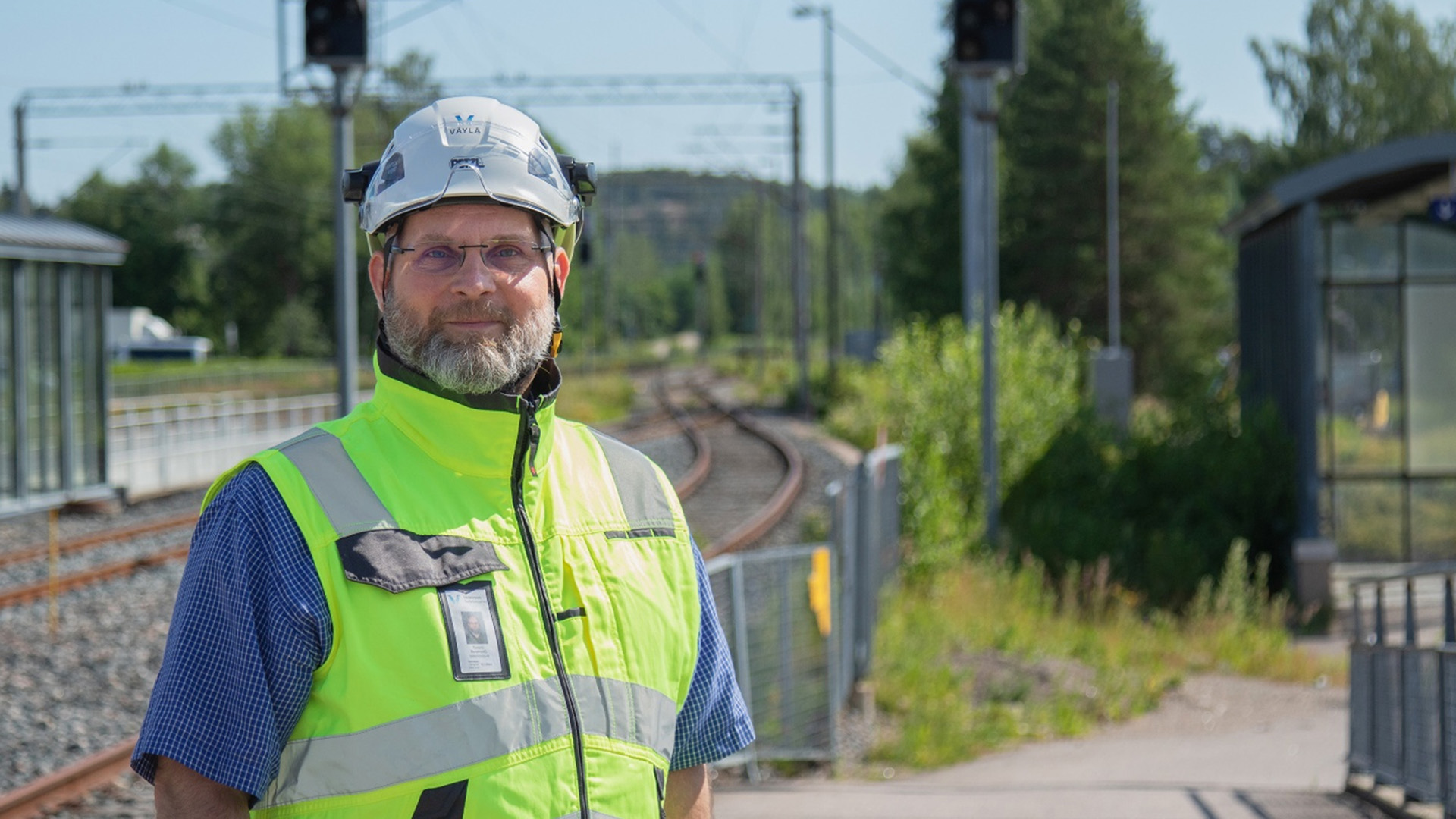 Projektipäällikkö Tommi Rosenvall työmaalla.