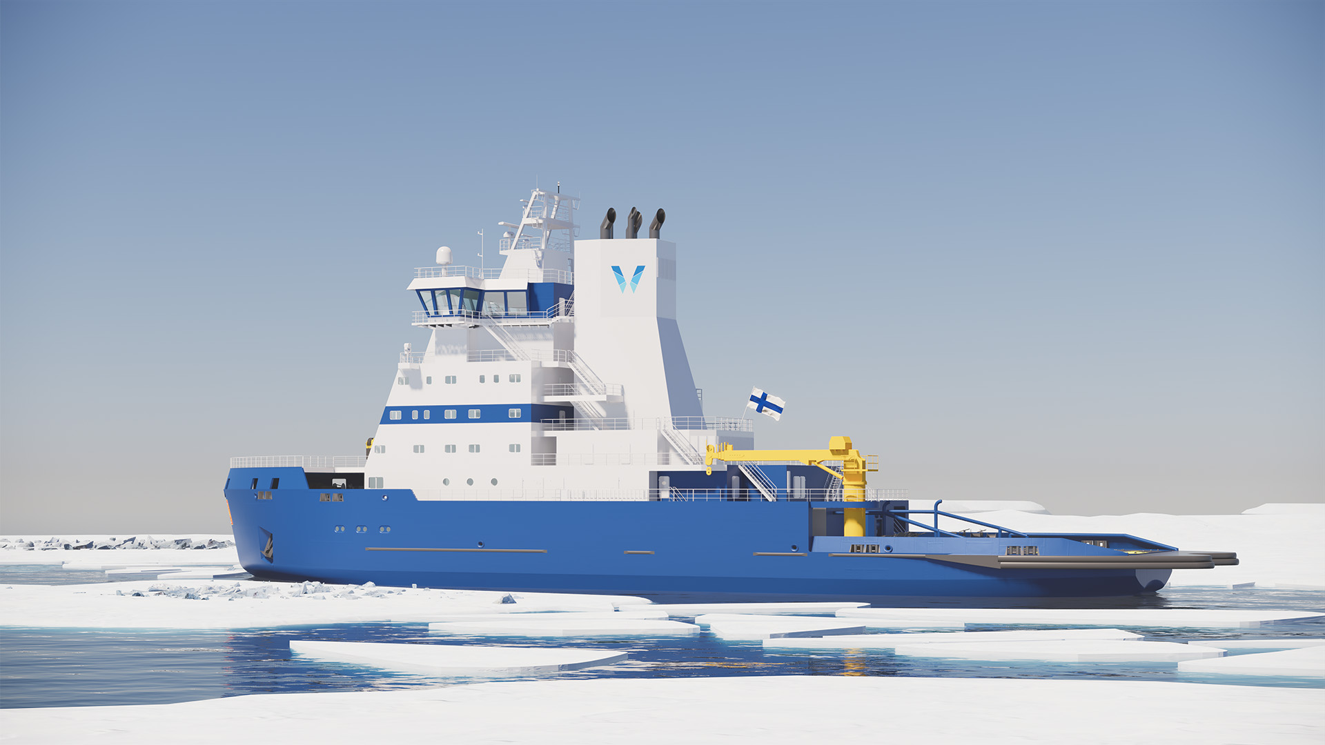 Havainnekuva uudesta jäänmurtajasta.