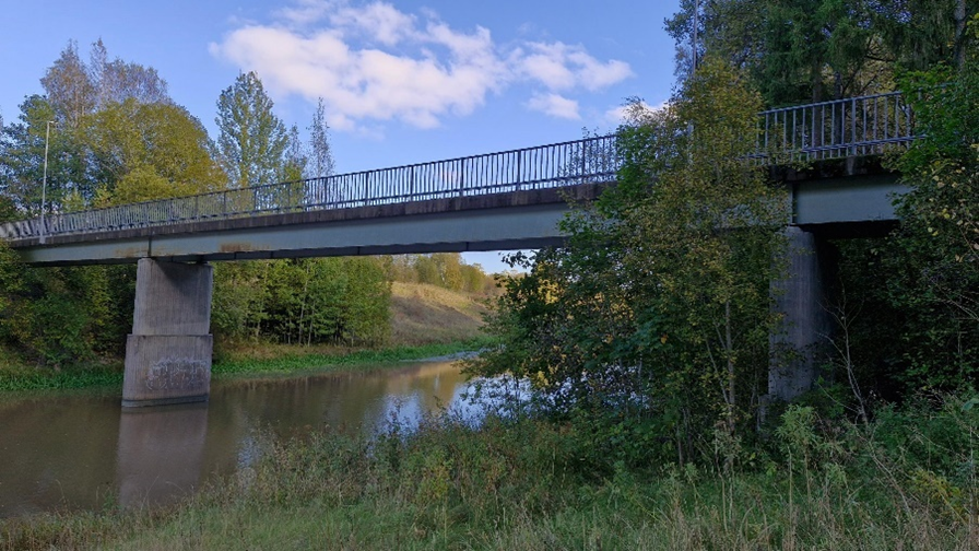 Kuvassa Halikonjoen kevyenliikenteen siltapaikka kesällä.