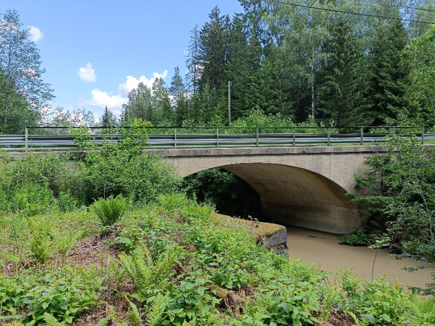 Kuvassa Pytönkosken siltapaikka kesäisenä aikana.