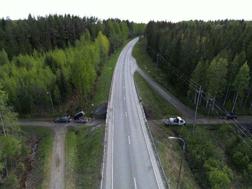 Ilmakuva Haapapuron sillasta.