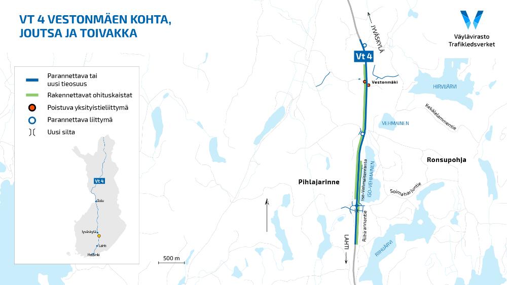 Karttakuva hankealueesta.