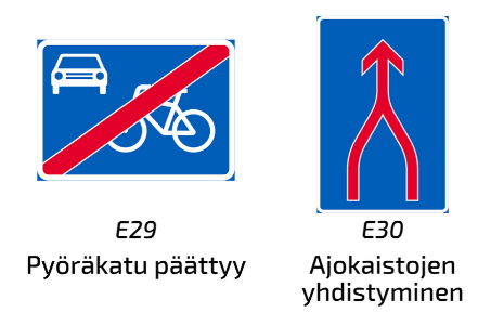 Liikennemerkkien vertailutaulu - Väylävirasto