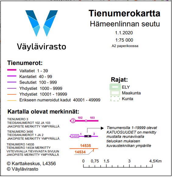 Tutustu 30+ imagen tienumerot kartta