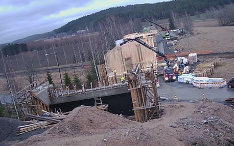 Valokuva uusittavan Makarlan sillan työmaalta Kaarinassa.