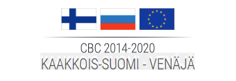 Suomen, Venäjän ja EU:n liput. 