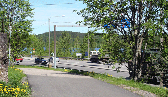 Kesäinen kuva Saarijärven keskustan kohdalta.