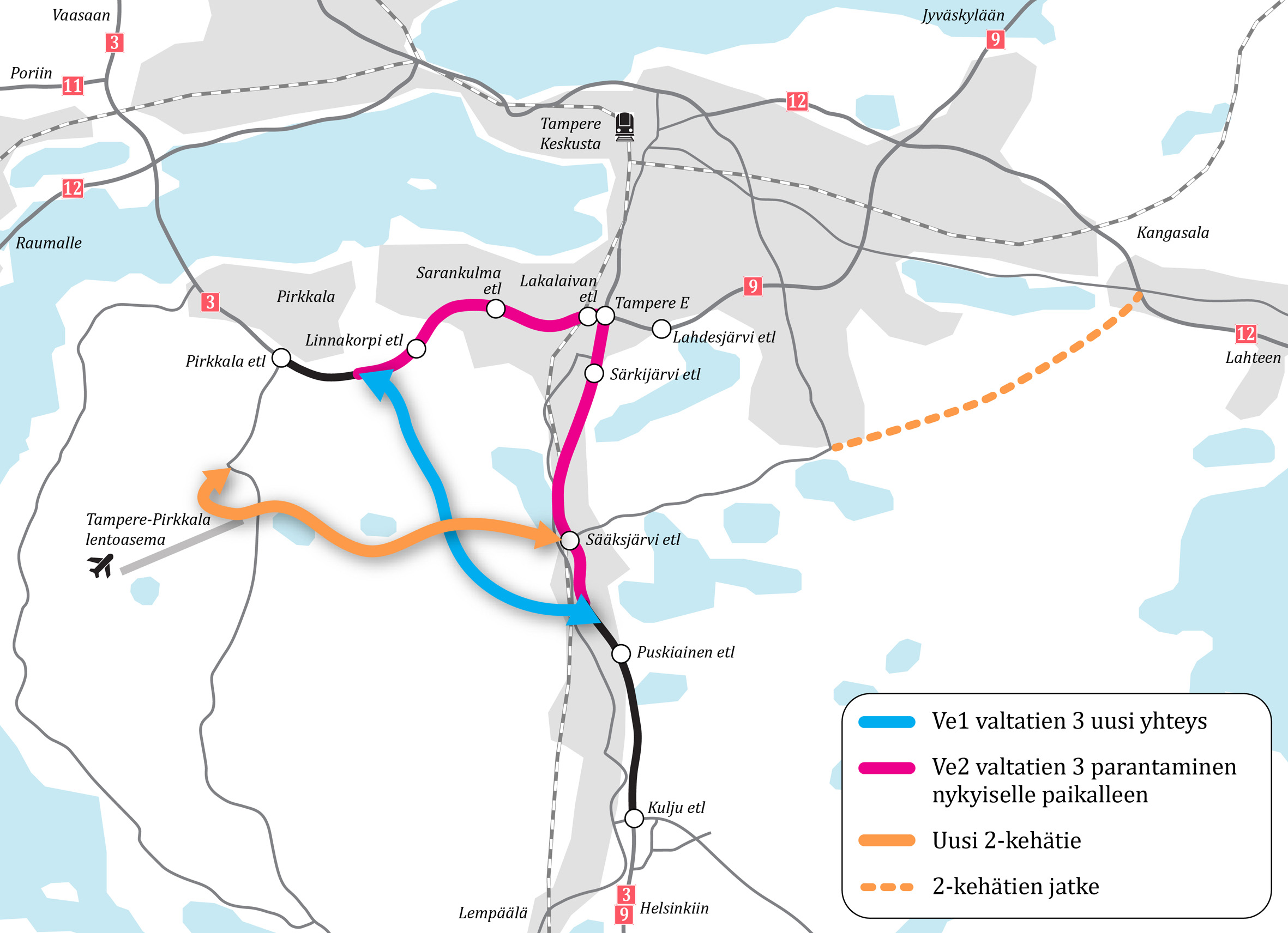 Karttakuva suunnitteluosuudelta.