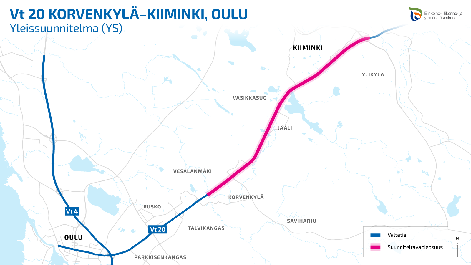 Hankekartta suunnittelualueelta.