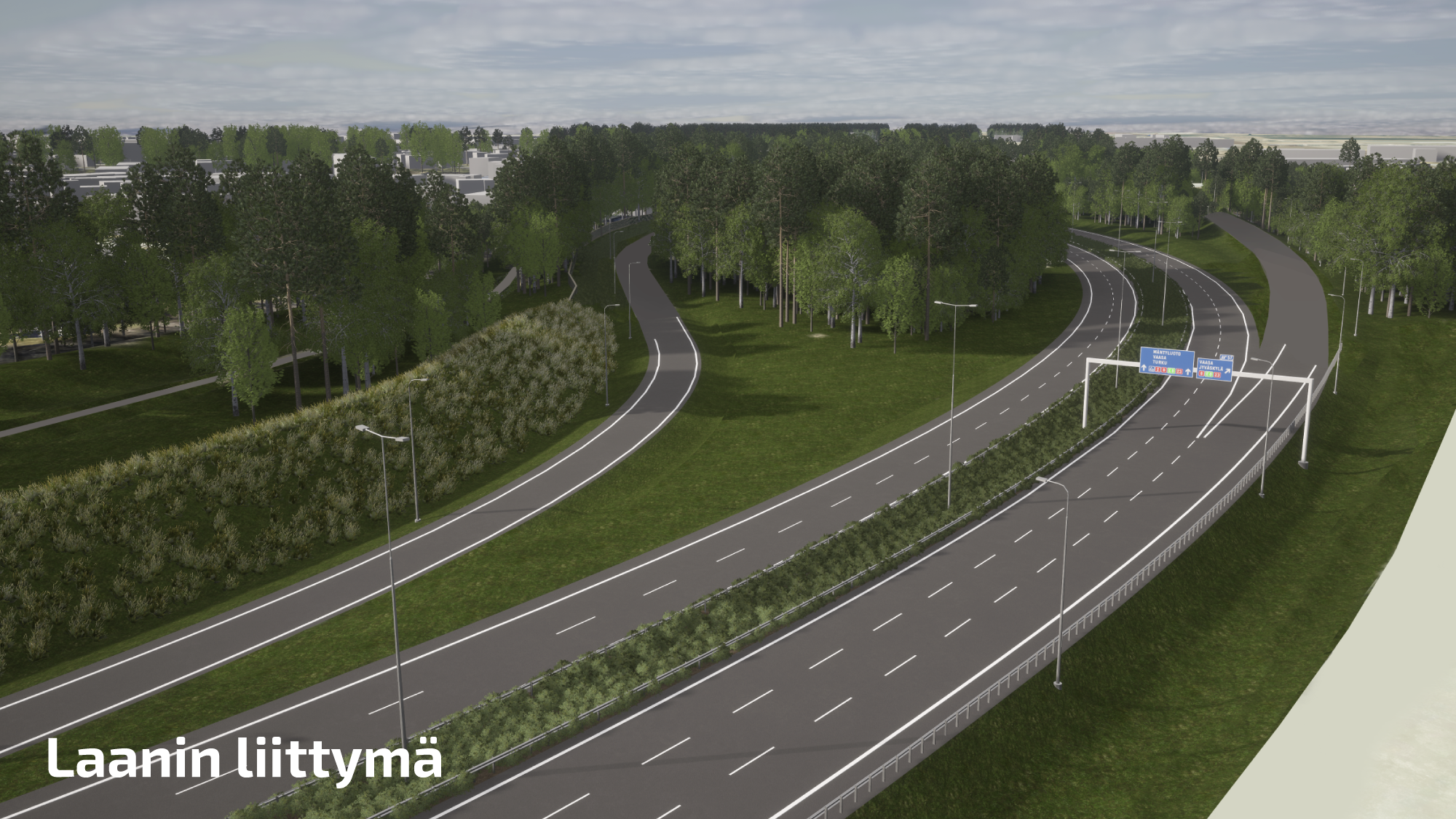 Havainnekuva Laanin liittymästä.