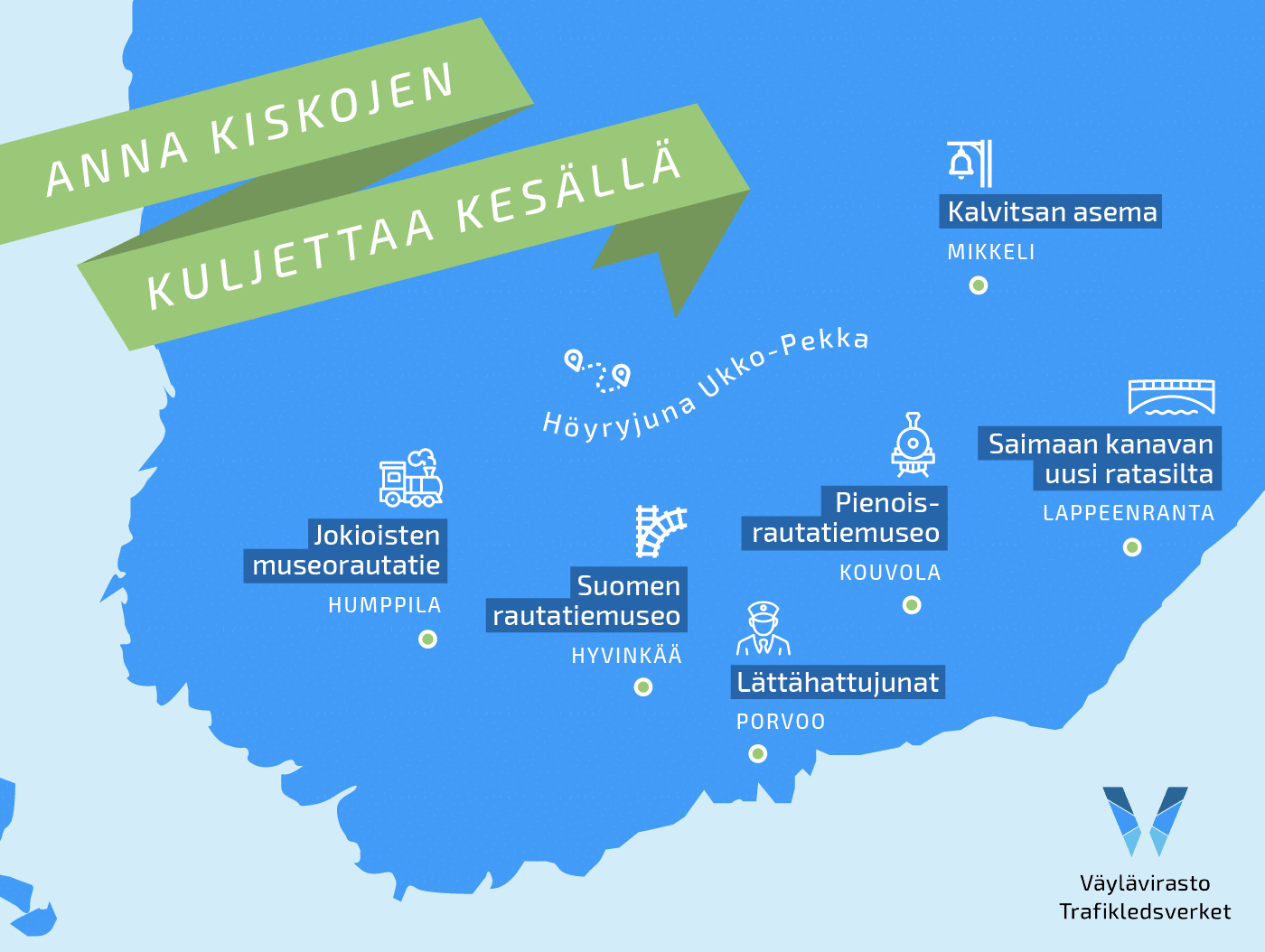 Koko perheelle sopivia rautatien ystäville sopivia kohteita löytyy lähes koko maasta.