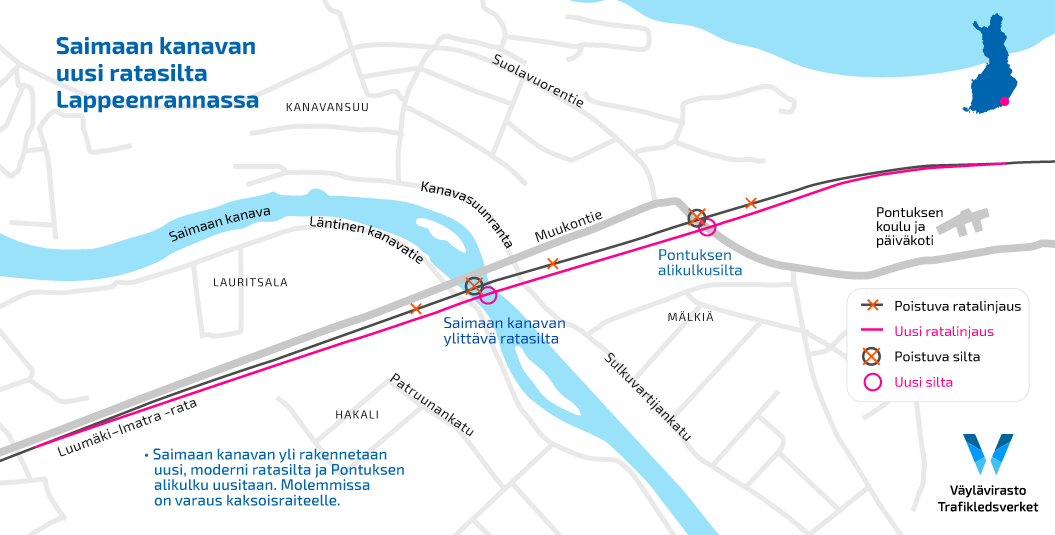 Saimaan kanavan ratasilta - Väylävirasto