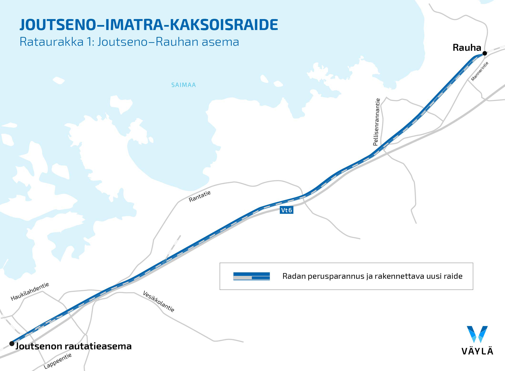 Rataurakka 1 sijoittuu Joutseno-Rauha-välille.