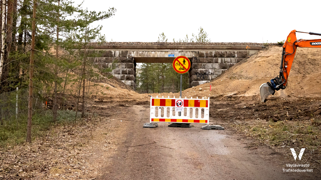 Oikotien alikulkusillalla aloitetaan tukiseinätyöt toukokuun lopulla.