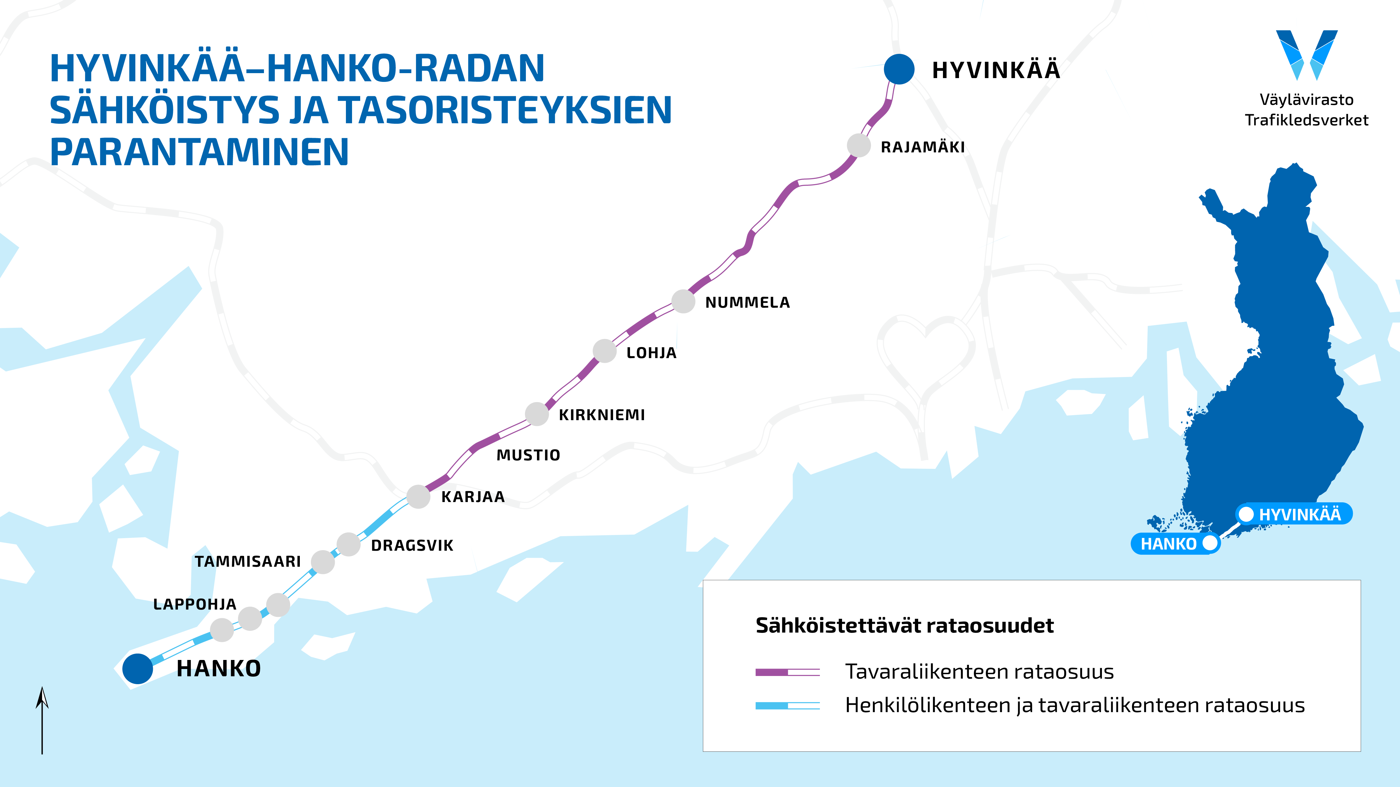 Hyvinkää-Hanko sähköistys ja tasoristeyksien parantaminen - Väylävirasto