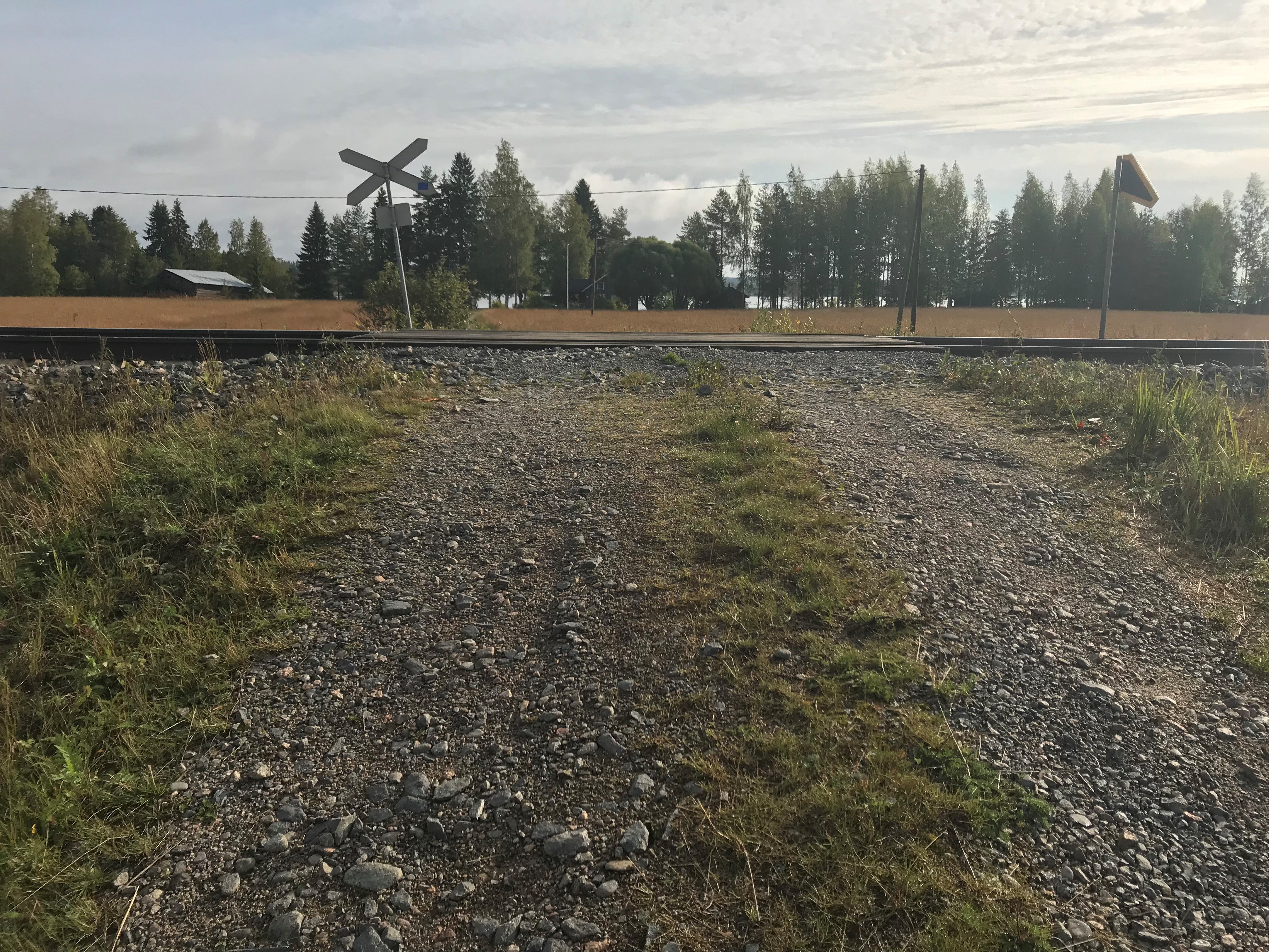 Paansuun tasoristeys Suonenjoella syksyisessä maisemassa.