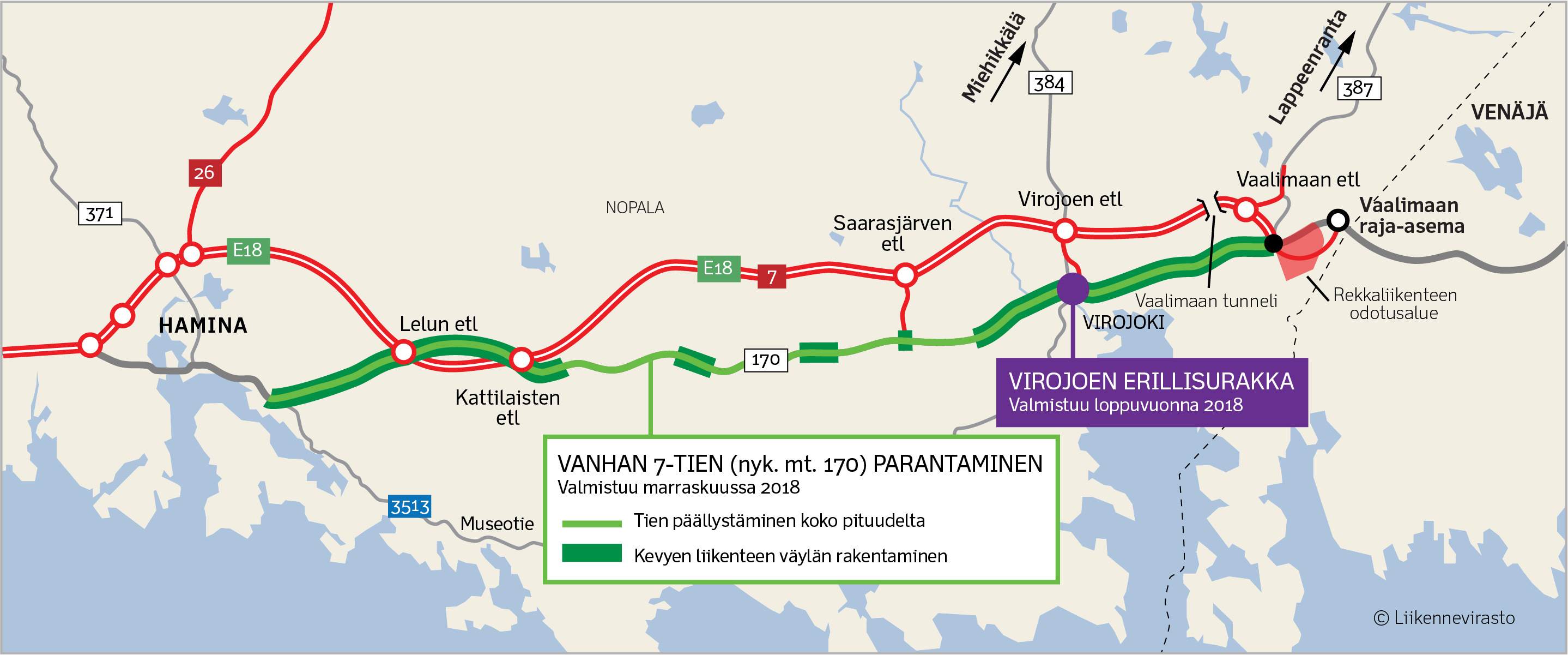 Kartta hankeosuudelta.