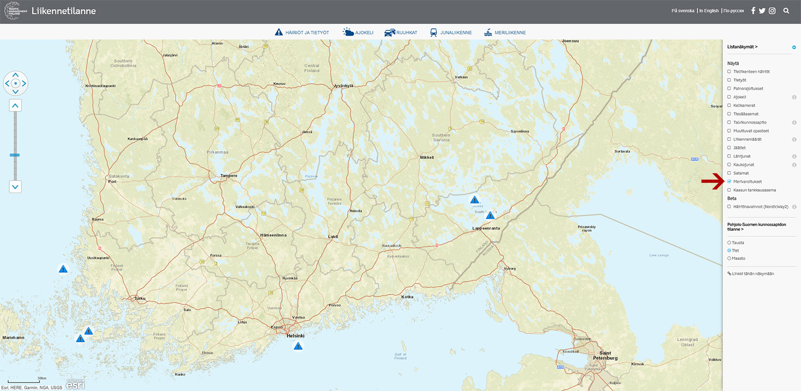 Veneilemään menossa? Tarkista veneilyvaroitukset Liikennetilanne-palvelusta  - Finnish Transport Infrastructure Agency