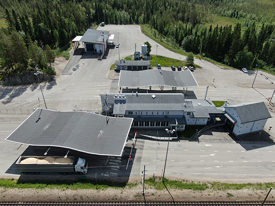 Vartius crossing point aerial photo