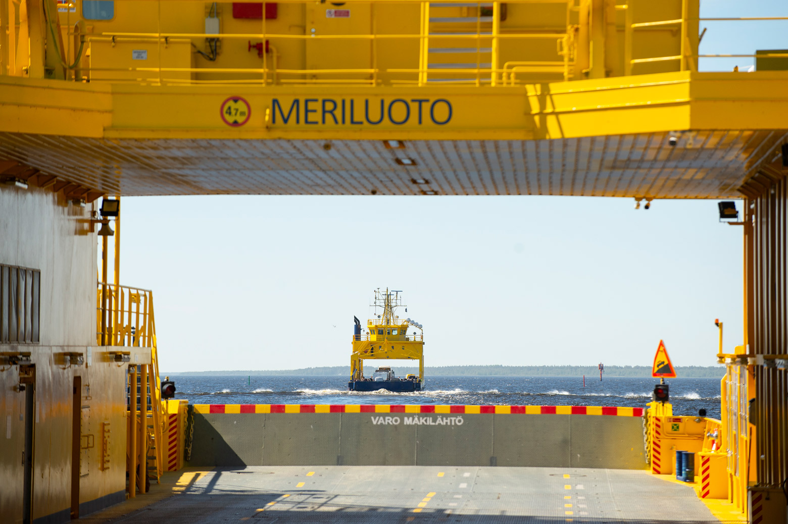 A view from the Oulunsalo ferry harbour to the sea and to Hailuoto.