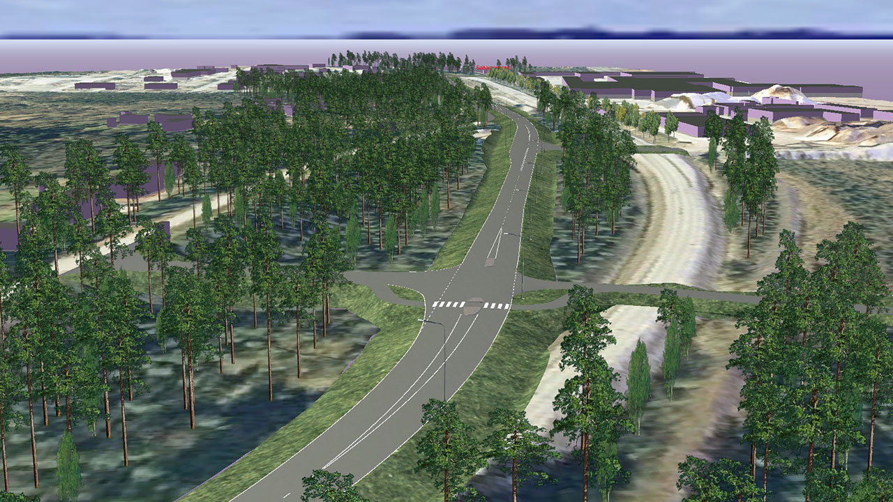 Havainnekuva suunnittelualueelta